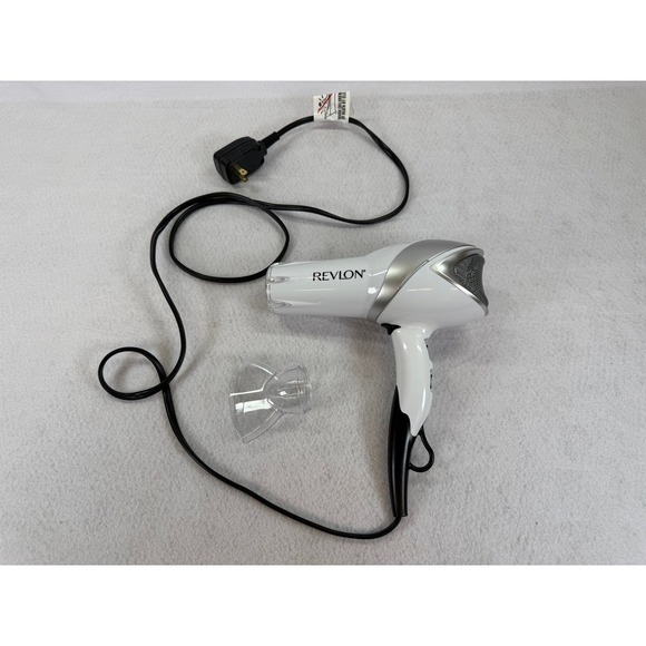 Revlon Other - Revlon Essentials Hair Dryer White Silver with Concentrator Attachment